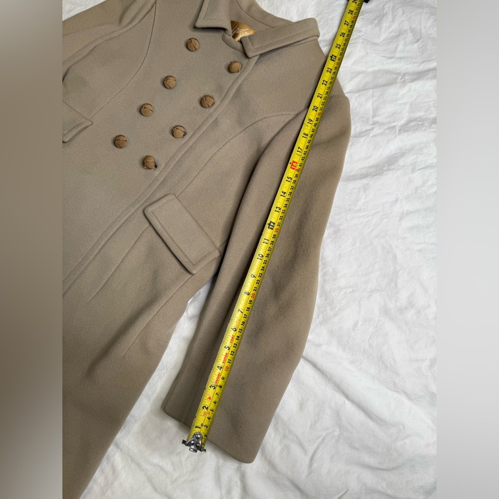 Ben Zuckerman for Lord & Taylor Vintage 1960s Wool Coat Taupe Fit & Flare Size 8 - Picture 11 of 15
